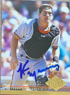 Kirt Manwaring Signed 1994 Fleer Ultra Baseball Card - San Francisco Giants