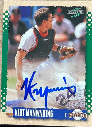 Kirt Manwaring Signed 1995 Score Baseball Card - San Francisco Giants