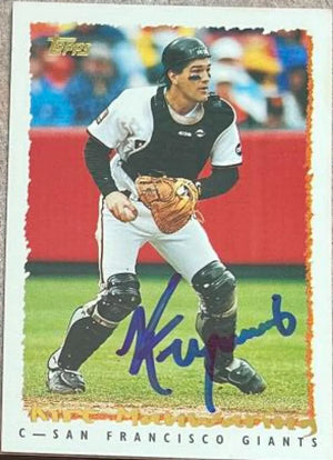 カート・マンワーリング サイン入り 1995 Topps ベースボールカード - サンフランシスコ ジャイアンツ