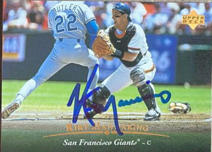 Kirt Manwaring Signed 1995 Upper Deck Baseball Card - San Francisco Giants