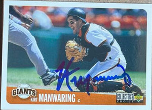 Kirt Manwaring Signed 1996 Collector's Choice Baseball Card - San Francisco Giants