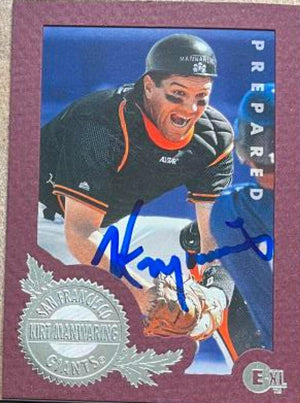 Kirt Manwaring Signed 1996 E-Motion XL Baseball Card - San Francisco Giants