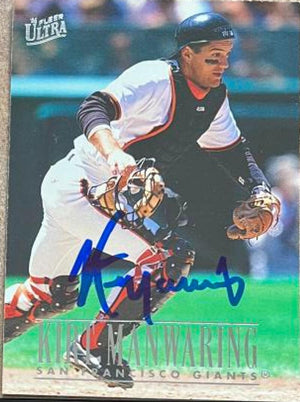 Kirt Manwaring Signed 1996 Fleer Ultra Baseball Card - San Francisco Giants