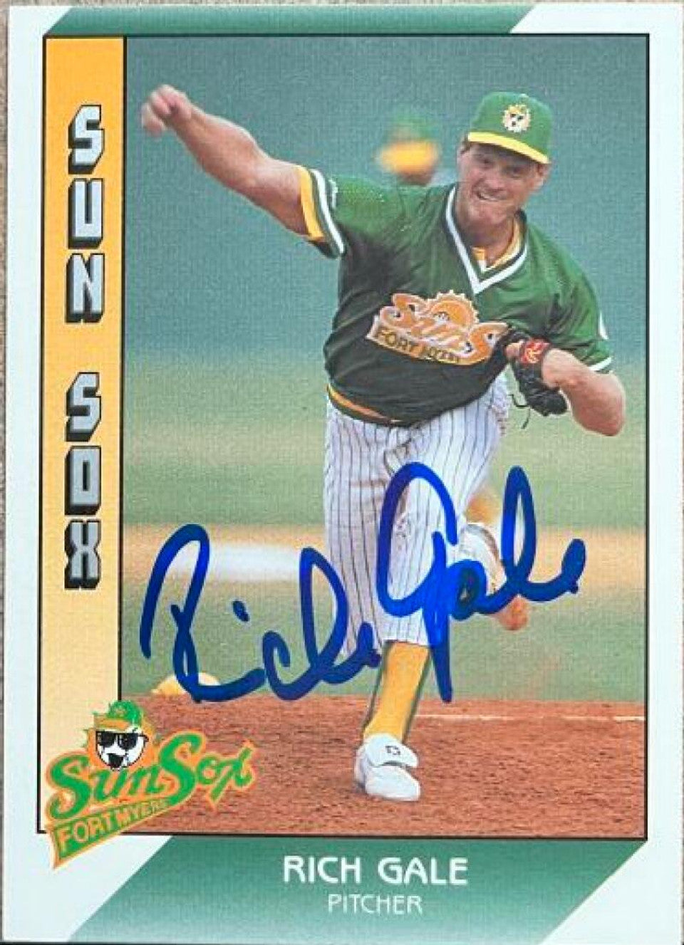 Rich Gale Signed 1991 Pacific Senior League Baseball Card - Fort Myers Sun Sox
