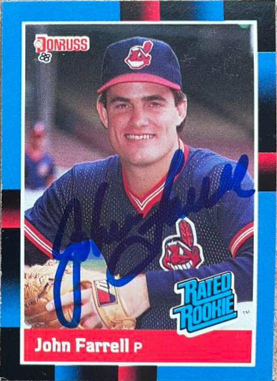 John Farrell Signed 1988 Donruss Baseball Card - Cleveland Indians
