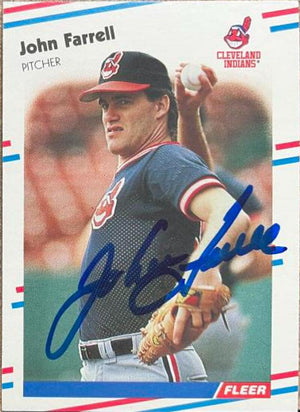 John Farrell Signed 1988 Fleer Baseball Card - Cleveland Indians