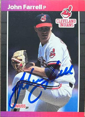 John Farrell Signed 1989 Donruss Baseball Card - Cleveland Indians