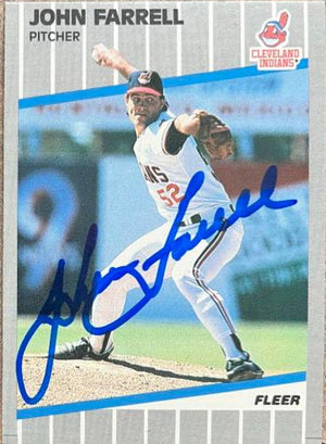 John Farrell Signed 1989 Fleer Baseball Card - Cleveland Indians
