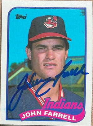 John Farrell Signed 1989 Topps Baseball Card - Cleveland Indians