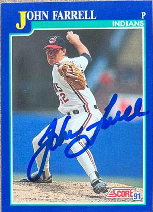John Farrell Signed 1991 Score Baseball Card - Cleveland Indians