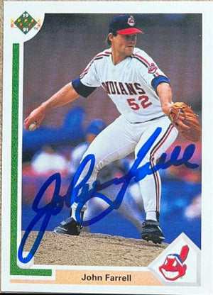 John Farrell Signed 1991 Upper Deck Baseball Card - Cleveland Indians