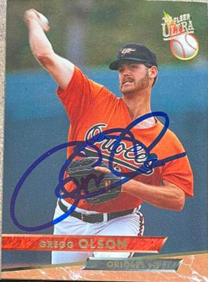 Gregg Olson Signed 1993 Fleer Ultra Baseball Card - Baltimore Orioles