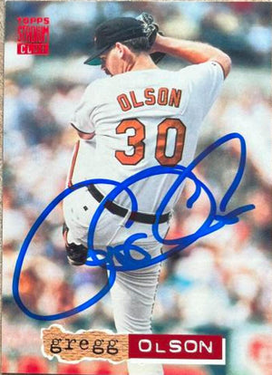 Gregg Olson Signed 1994 Stadium Club Baseball Card - Baltimore Orioles