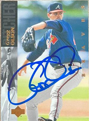 Gregg Olson Signed 1994 Upper Deck Baseball Card - Atlanta Braves