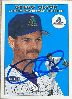 Gregg Olson Signed 2000 Fleer Tradition Baseball Card - Arizona Diamondbacks