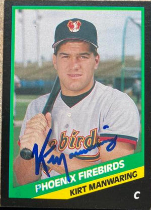 Kirt Manwaring Signed 1988 CMC Baseball Card - Phoenix Firebirds