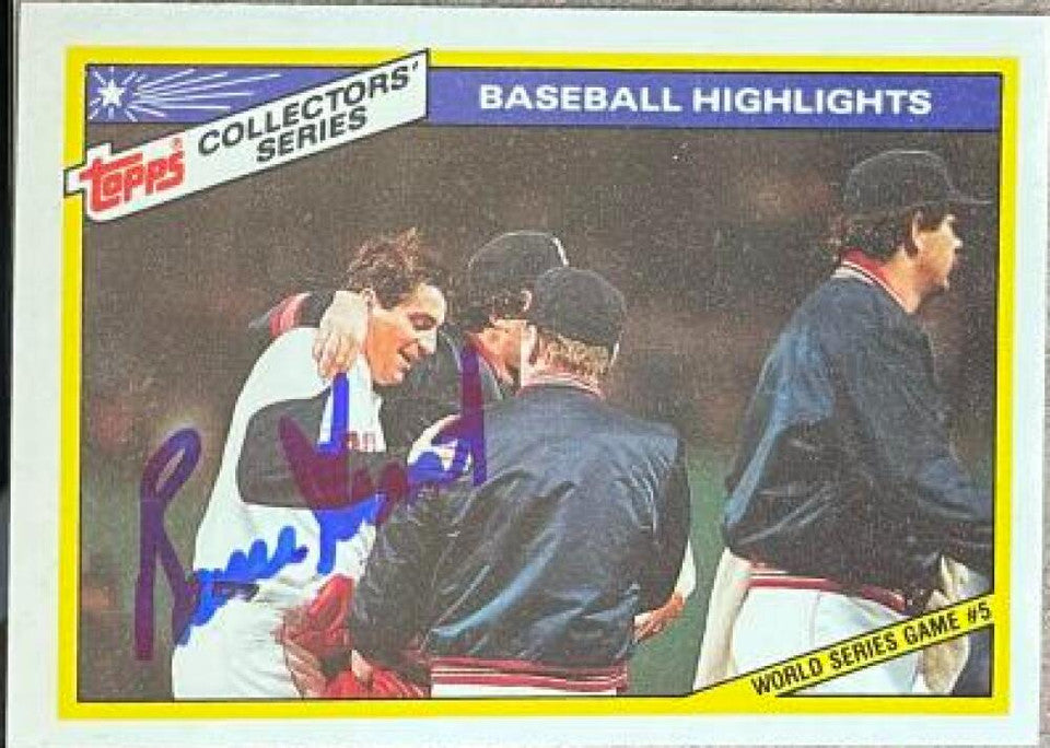 Bruce Hurst Signed 1987 Topps Woolworth Baseball Highlights - Boston Red Sox #27