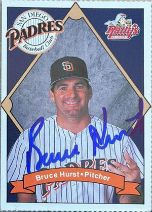 Bruce Hurst Signed 1991 Rally's Magazine Insert Baseball Cards - San Diego Padres