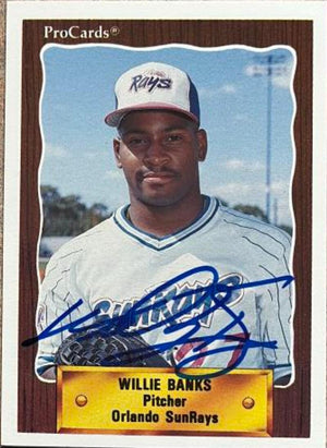 Willie Banks Signed 1990 ProCards Baseball Card - Orlando SunRays