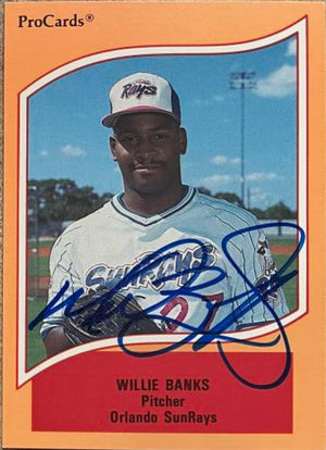 Willie Banks Signed 1990 ProCards A & AA Baseball Card - Orlando SunRays