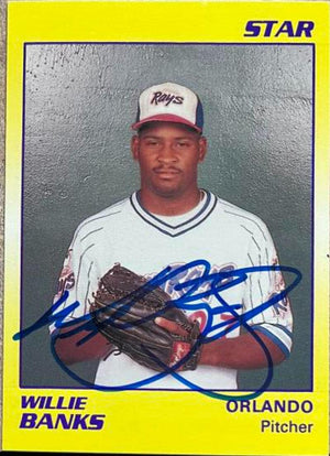 Willie Banks Signed 1990 Star Baseball Card - Orlando SunRays