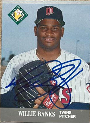 Willie Banks Signed 1991 Fleer Ultra Baseball Card - Minnesota Twins