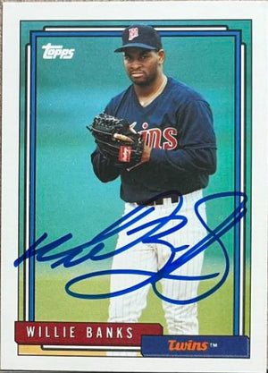Willie Banks Signed 1992 Topps Baseball Card - Minnesota Twins