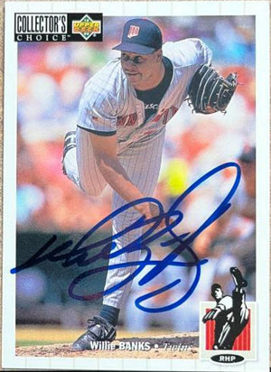 Willie Banks Signed 1994 Collector's Choice Baseball Card - Minnesota Twins
