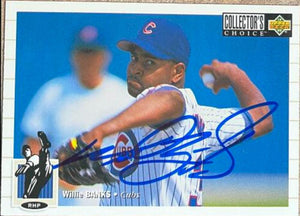 Willie Banks Signed 1994 Collector's Choice Baseball Card - Chicago Cubs