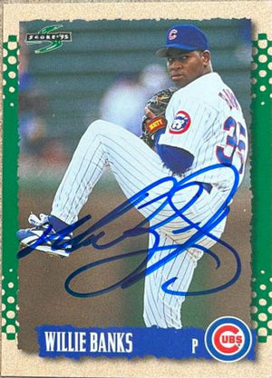Willie Banks Signed 1995 Score Baseball Card - Chicago Cubs