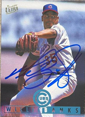 Willie Banks Signed 1995 Fleer Ultra Baseball Card - Chicago Cubs