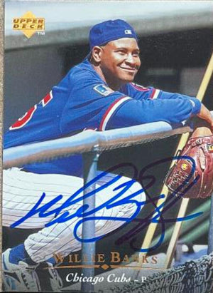 Willie Banks Signed 1995 Upper Deck Baseball Card - Chicago Cubs