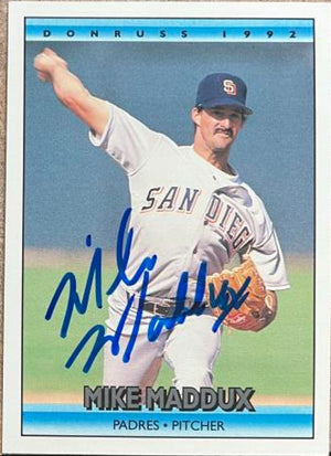 Mike Maddux Signed 1992 Donruss Baseball Card - San Diego Padres