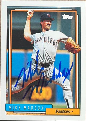 Mike Maddux Signed 1992 Topps Baseball Card - San Diego Padres