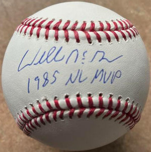 Willie McGee Signed ROMLB Baseball w/ 1985 NL MVP Inscription