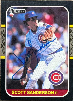 Scott Sanderson Signed 1987 Donruss Baseball Card - Chicago Cubs