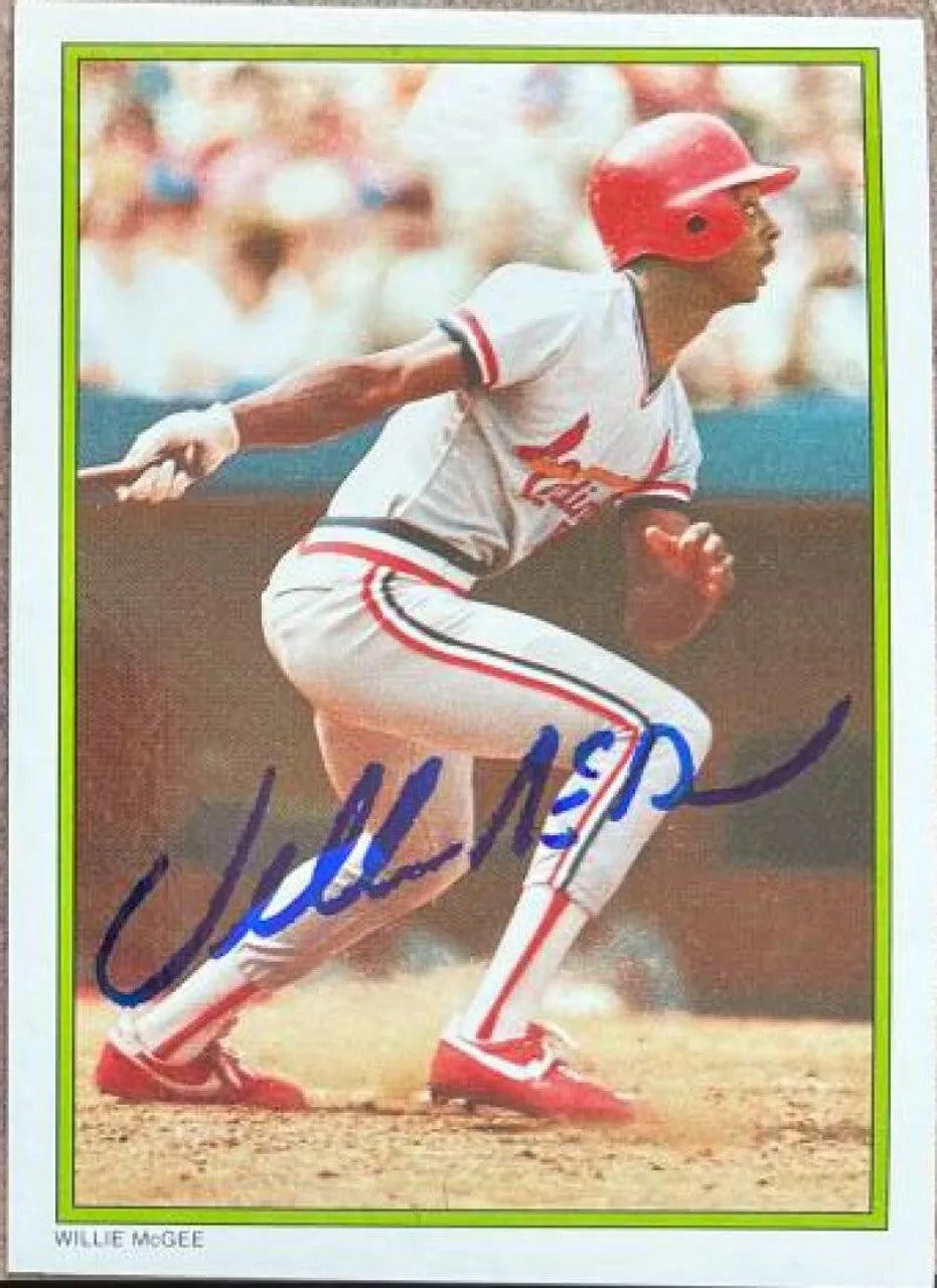 ウィリー・マギー直筆サイン入り 1986 Topps グロッシー オールスター ベースボール カード - セントルイス カーディナルス