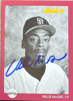 Willie McGee Signed 1991 Studio Baseball Card - San Francisco Giants