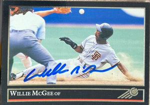 Willie McGee Signed 1992 Leaf Black Gold Baseball Card - San Francisco Giants