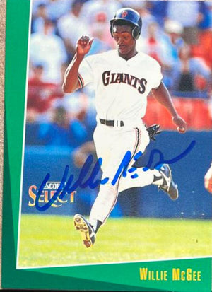 Willie McGee Signed 1993 Score Select Baseball Card - San Francisco Giants