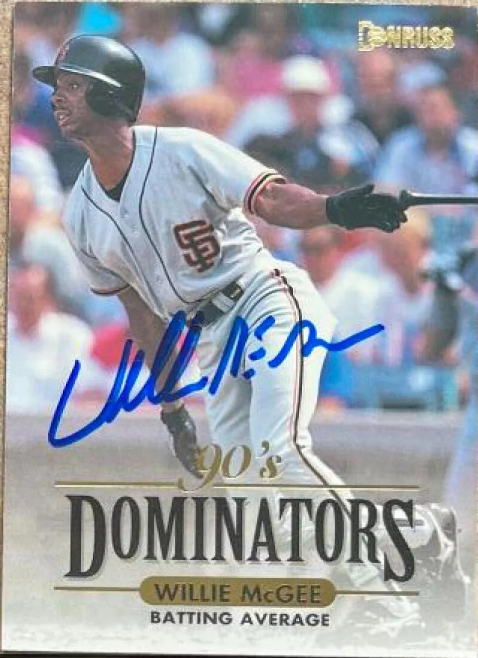 Willie McGee Signed 1994 Donruss Dominators Baseball Card - San Francisco Giants