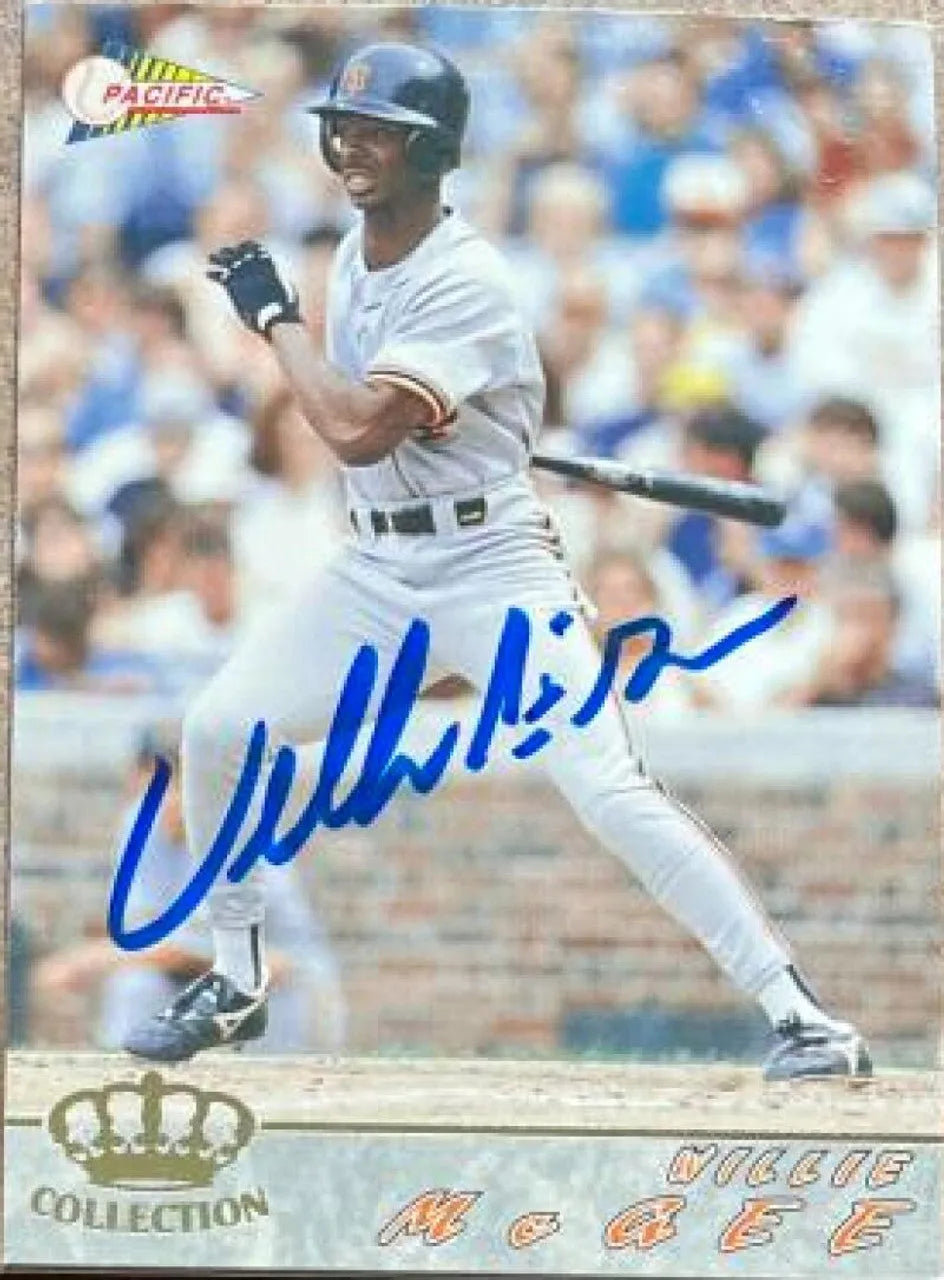 Willie McGee Signed 1994 Pinnacle Baseball Card - San Francisco Giants