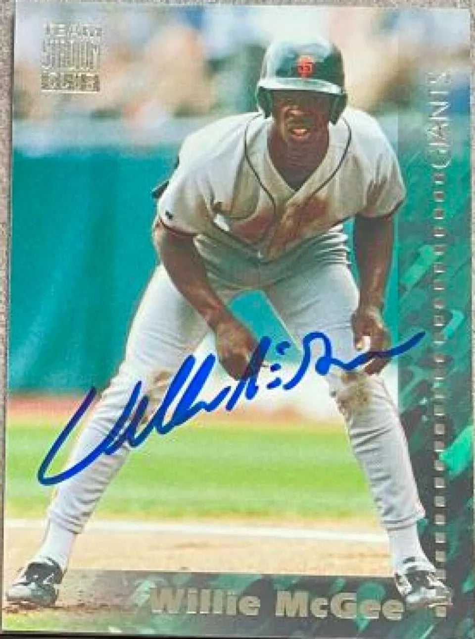 Willie McGee Signed 1994 Stadium Club Team Baseball Card - San Francisco Giants