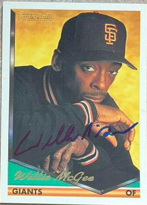 Willie McGee Signed 1994 Topps Gold Baseball Card - San Francisco Giants