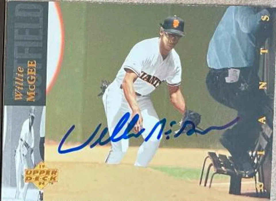 Willie McGee Signed 1994 Upper Deck Baseball Card - San Francisco Giants