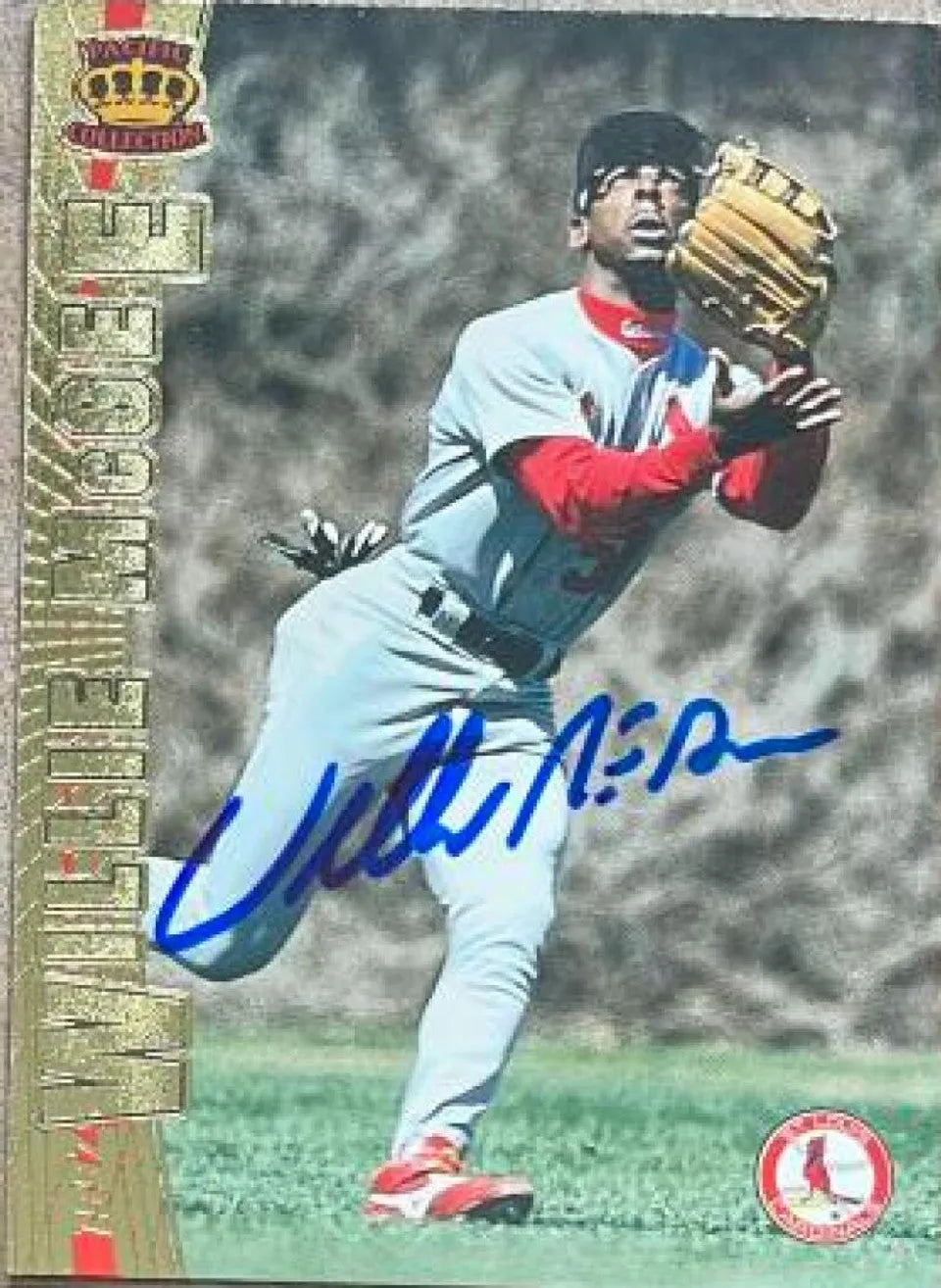 Willie McGee Signed 1997 Pacific Crown Collection Baseball Card - St Louis Cardinals