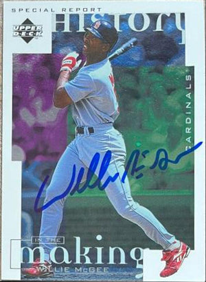Willie McGee Signed 1998 Upper Deck Baseball Card - St Louis Cardinals #363