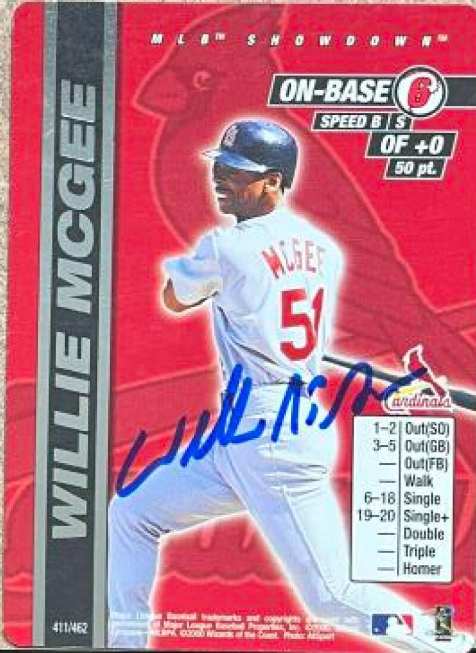 Willie McGee Signed 2000 MLB Showdown Unlimited Baseball Card - St Louis Cardinals