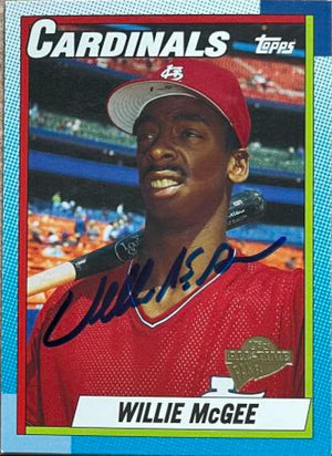 Willie McGee Signed 2003 Topps All-Time Fan Favorites Baseball Card - St Louis Cardinals