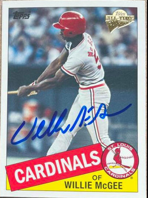 Willie McGee Signed 2004 Topps All-Time Fan Favorites Baseball Card - St Louis Cardinals